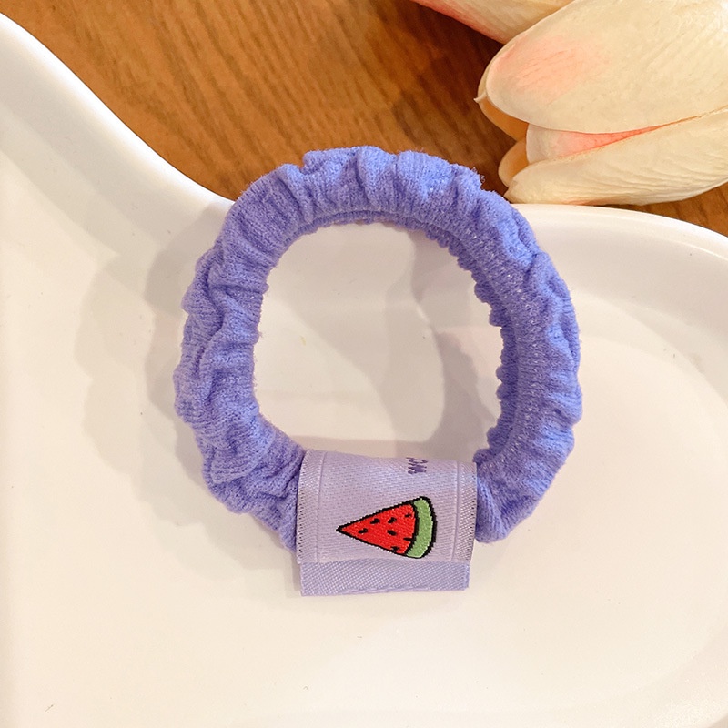 Dây Buộc Tóc Vải Màu Kẹo Họa Tiết Trái Cây Dễ Thương Cho Nữ