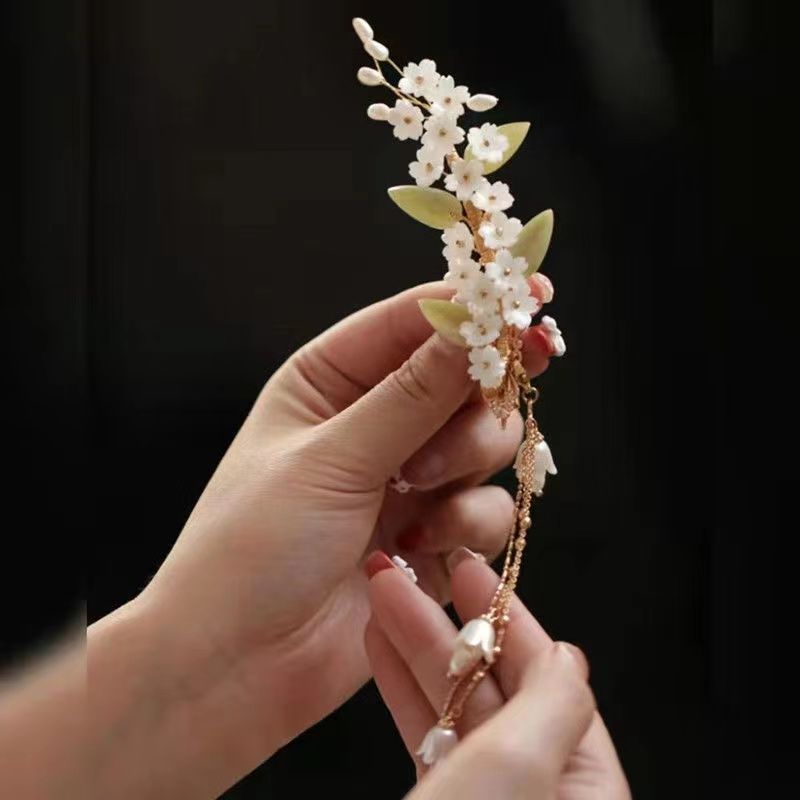 Kẹp Tóc Phối Tua Rua Phong Cách Cổ Điển