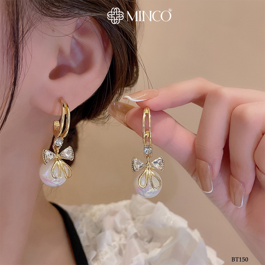 Bông Tai Titan Minco Accessories Trái Châu Nơ Tiểu Thư Đẹp Con Gái Yêu Thích BT150