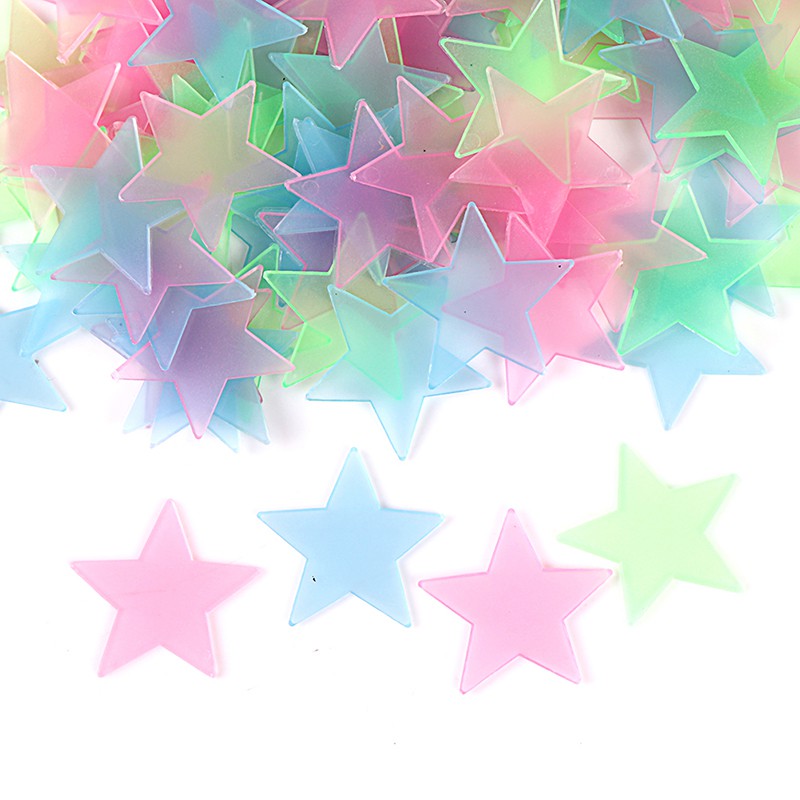 Bộ 100 Ngôi Sao 3d Dán Tường Trang Trí