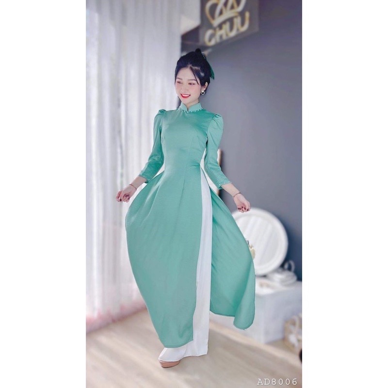 ÁO DÀI TRƠN XANH NGỌC