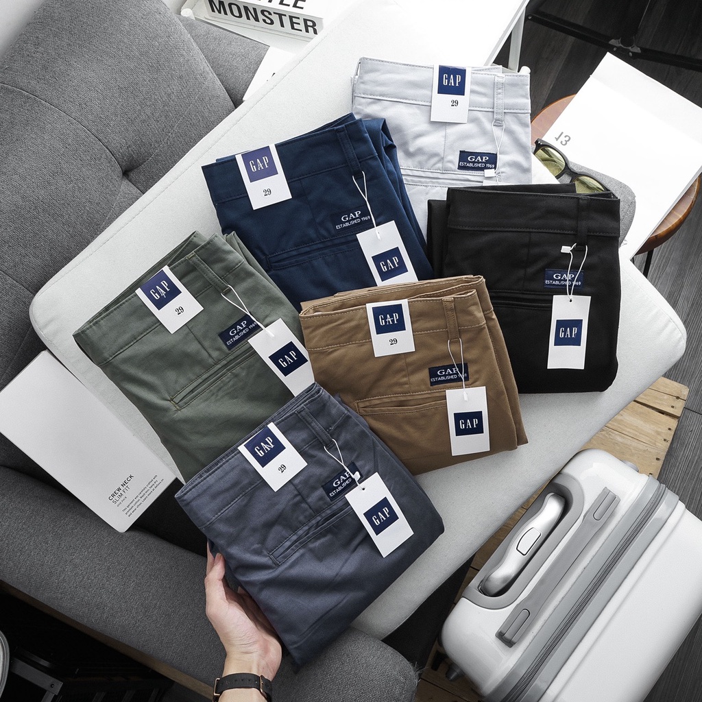 Quần dài nam chất liệu kaki thun co giãn, form slim fit tôn dáng
