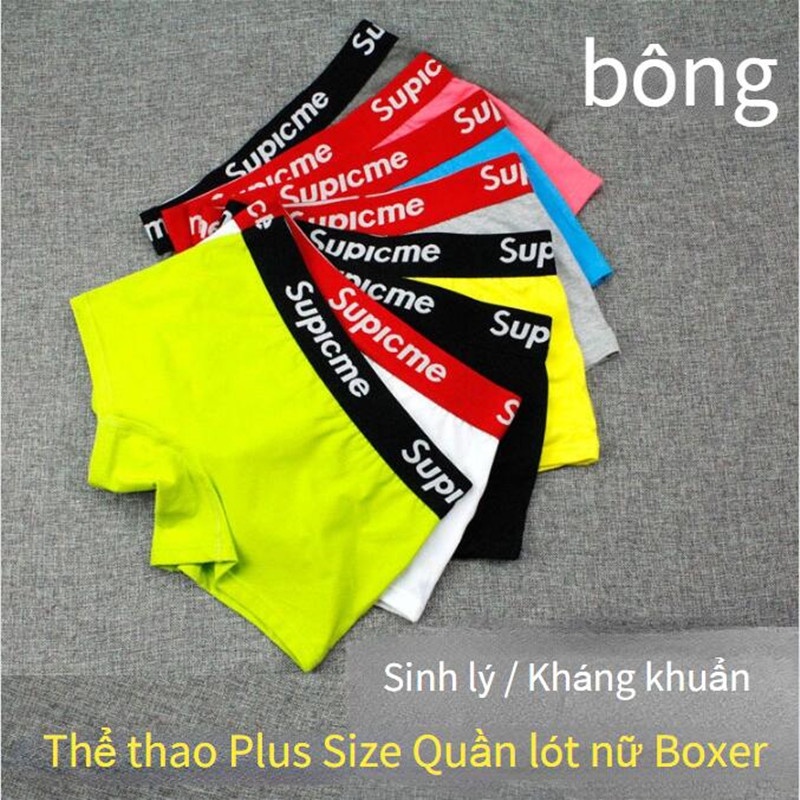 Quần Lót Boxer Màu Sắc Trơn Phong Cách Thể Thao Chất Liệu Cotton Thời Trang Mùa Hè Cho Nữ