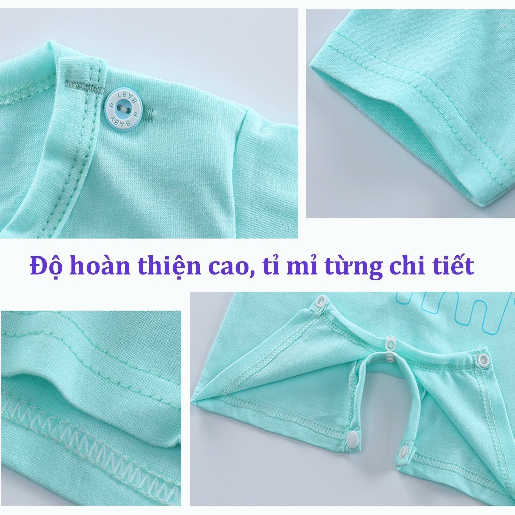 Body Đùi Cộc Tay Cảm Xúc B02 Cho Bé Trai Bé Gái, Body Đùi Quảng Châu Cho Bé