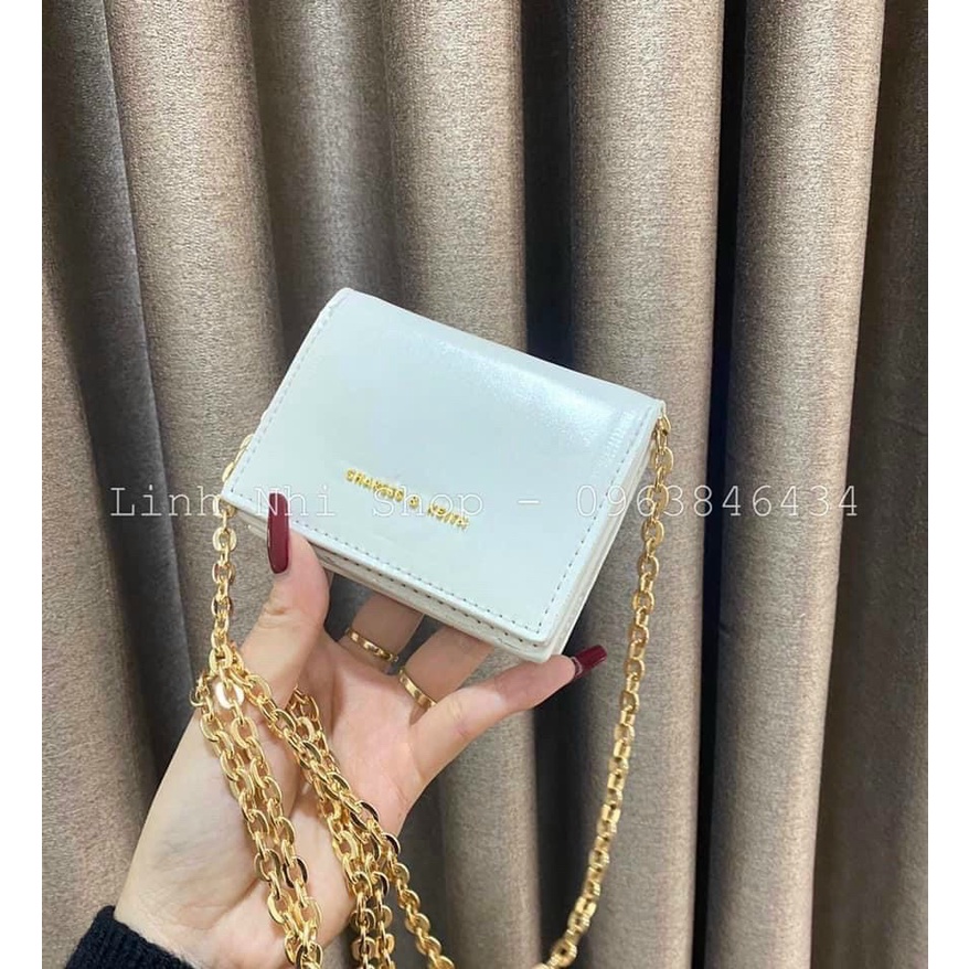 FREE SHIP Ví XÊ KA Gấp Mini da trơn kèm dây đeo Fullbox mới 2023 DUYÊN CƯỜNG
