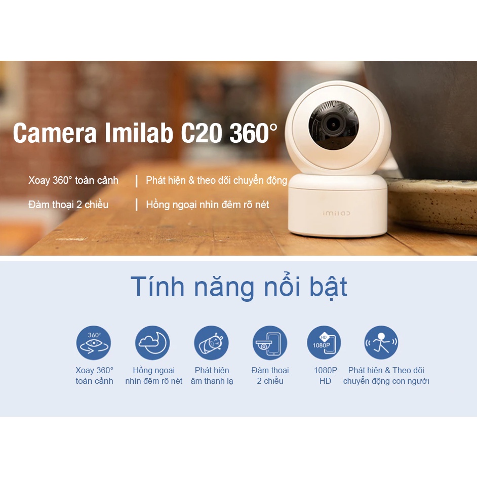 Camera IP giám sát C20 1080p IMILAB bản Quốc Tế