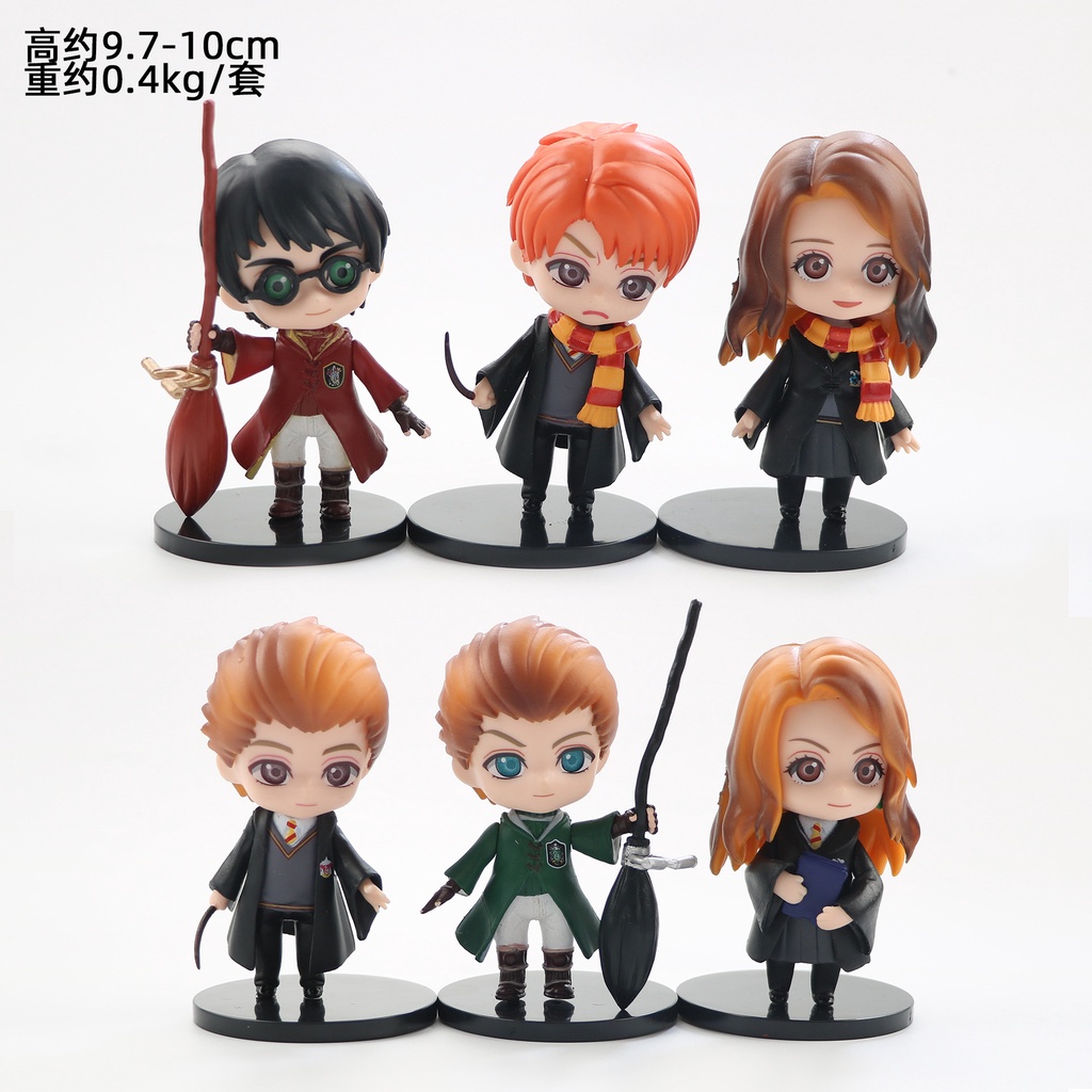 Set 6 Mô Hình Harry Potter Cưỡi Chổi Bay - Ron, Hermione, Harry Potter