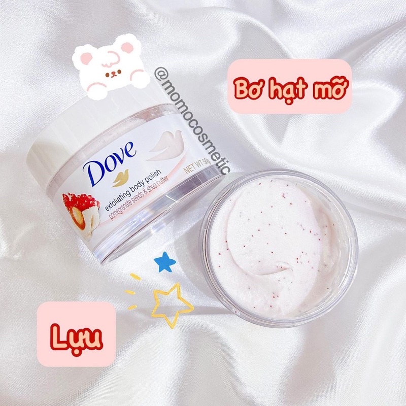 Set tẩy da chết body Dove bản Trung (mỗi hũ 50gr)