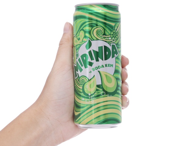 Lốc 6 lon nước uống có gas Mirinda vị soda kem 330ml