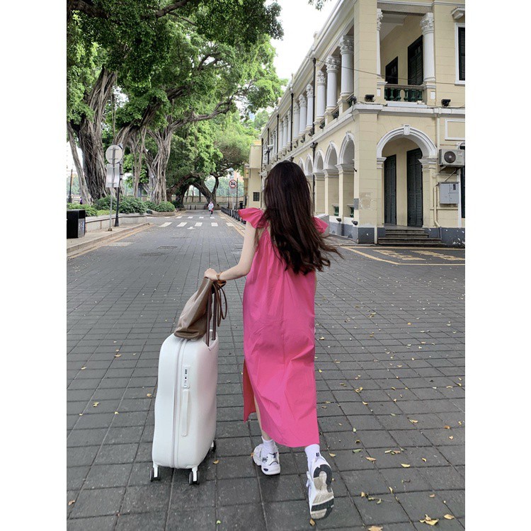 Đầm hai dây không tay thời trang mùa hè mặc thường ngày dành cho nữ