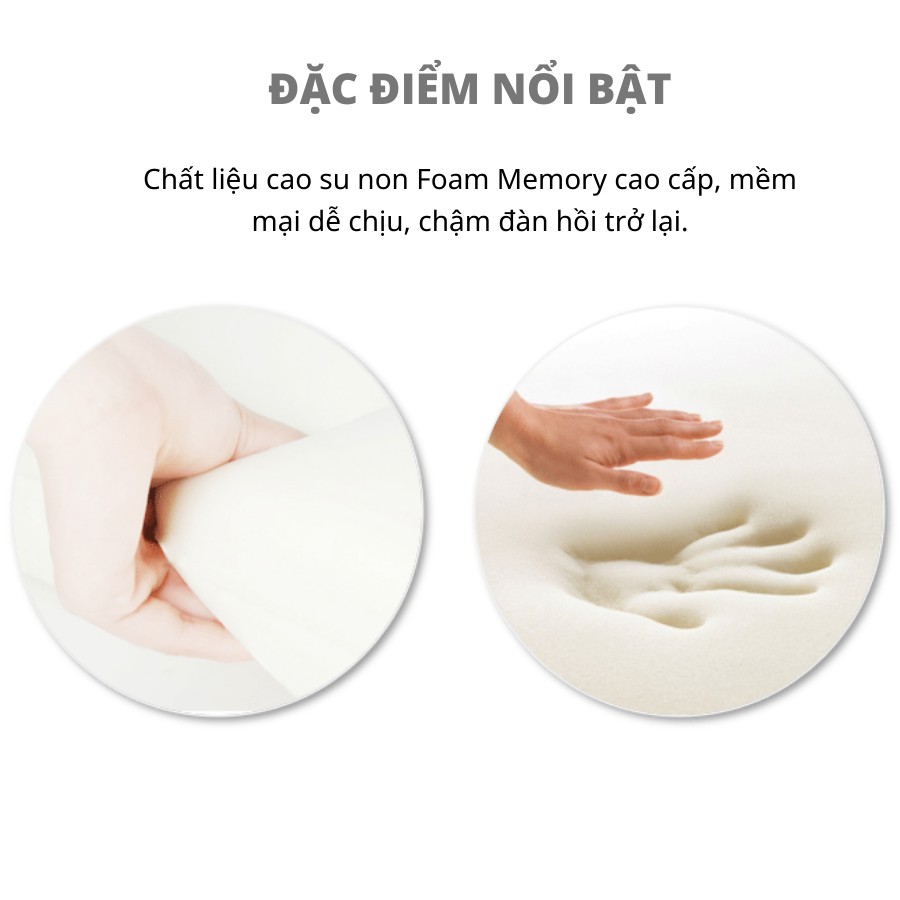 ✈️[Freeship] Gối ngủ nhanh Foam Memory FM501 [Chất liệu cao su non cao cấp]