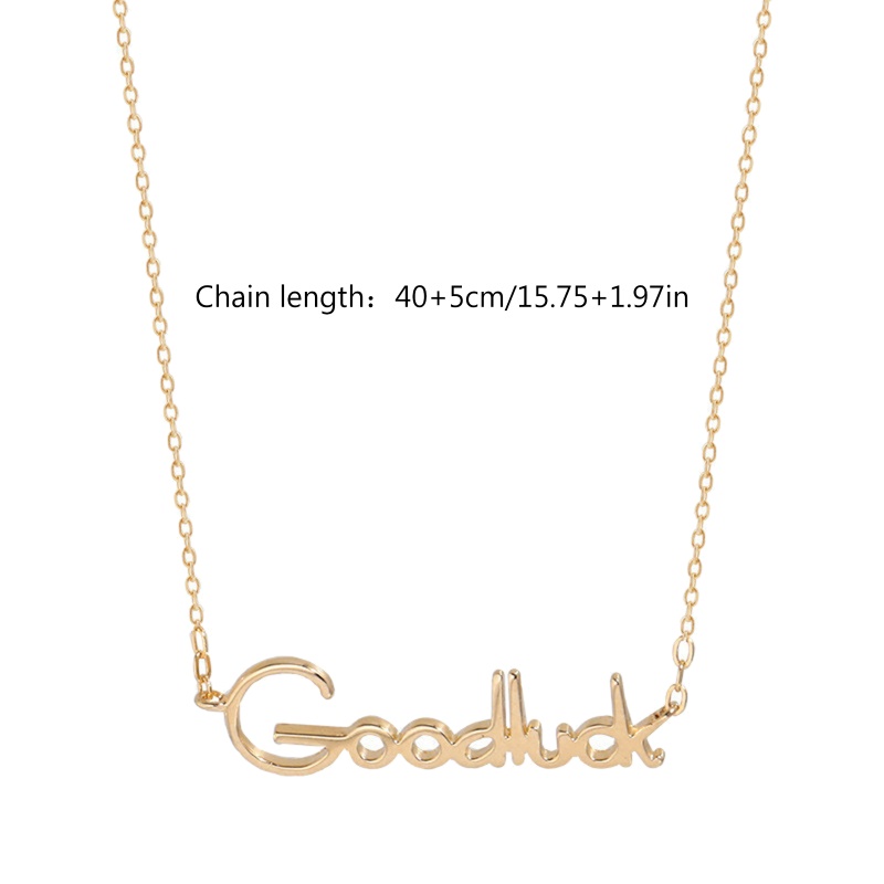 Vòng cổ Mặt Khắc Chữ Goodluck Bằng Đồng