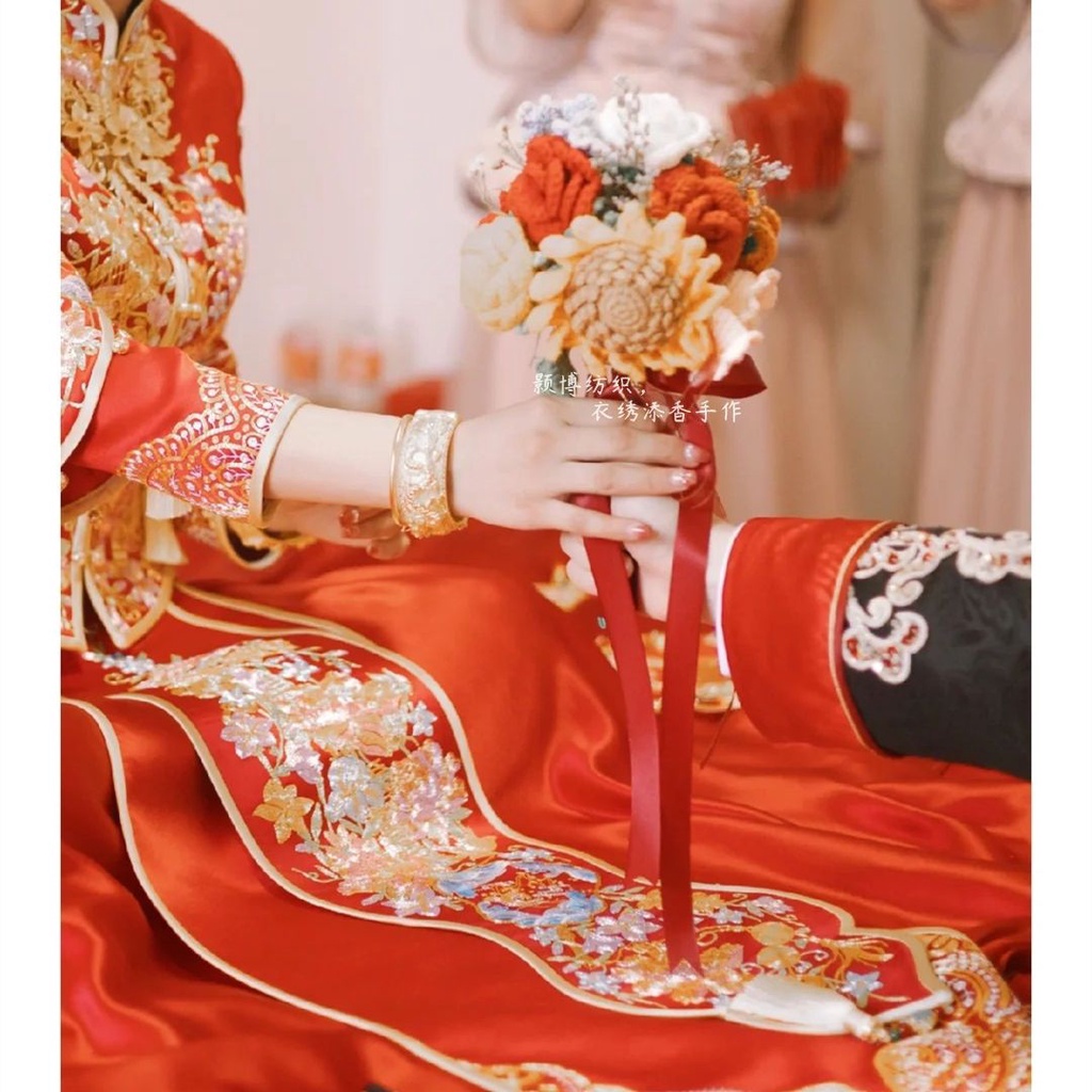 [DIY ART len handmade]Bó Hoa Hồng Giả Đan Len Thủ Công Trang Trí Tiệc Cưới#hoa len#hoa handmade#hoa đan len#diy móc len#đan len handmade