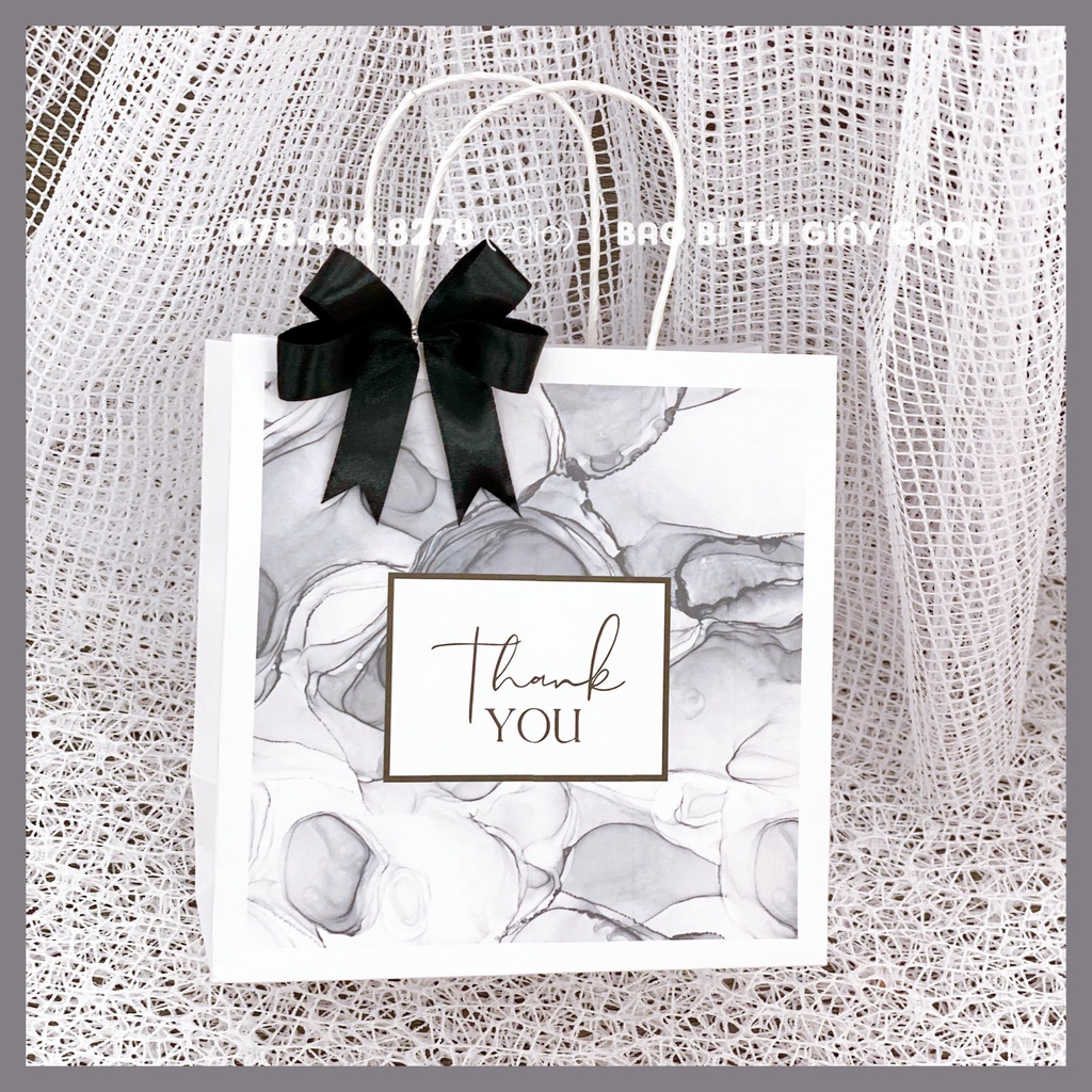 Túi quà tặng giấy kraft mẫu vân đá sang trọng đựng quà tặng cho đối tác, khách hàng KHÔNG KÈM NƠ