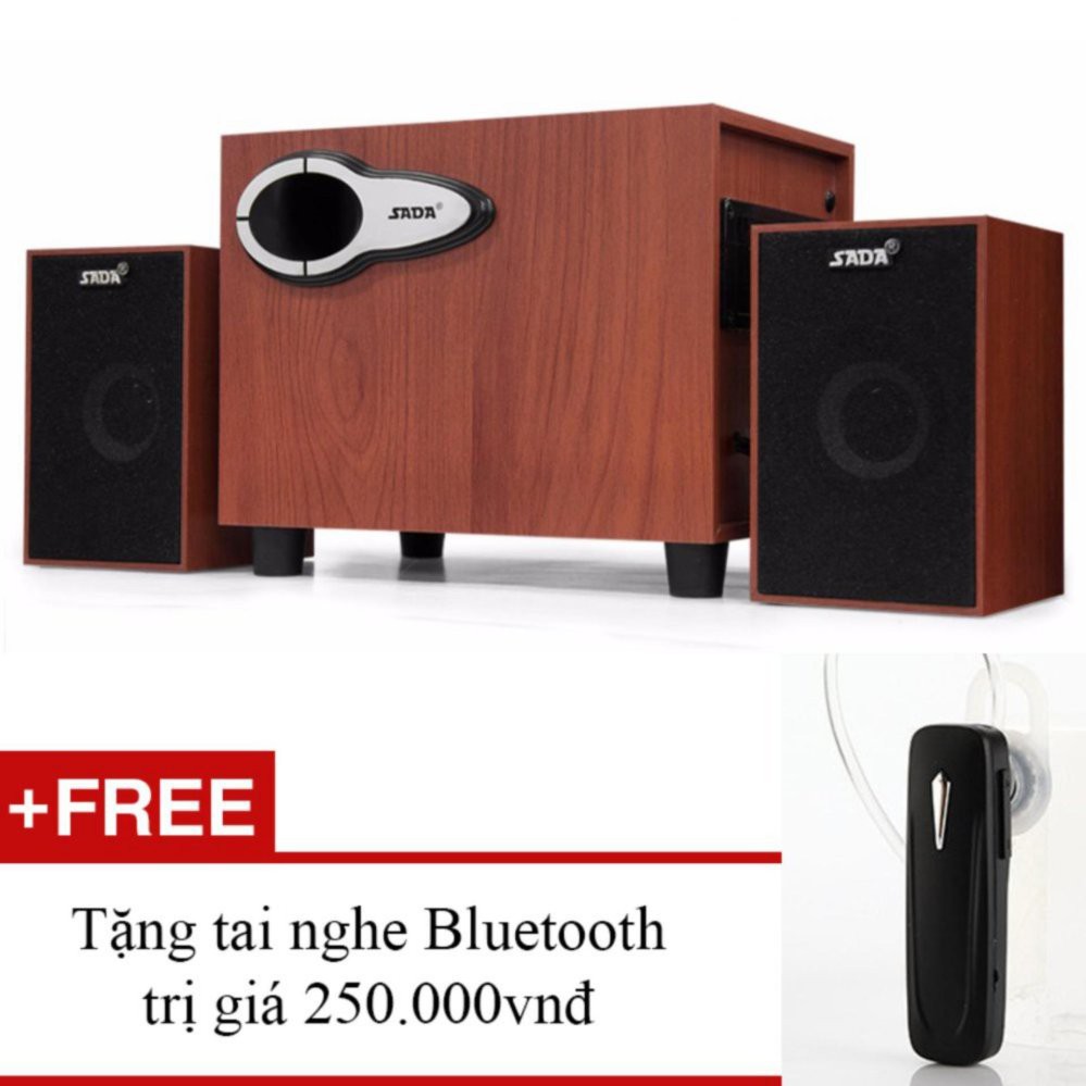 [Mã 153ELSALE2 giảm 7% đơn 300k] Bộ Loa Máy Vi Tính SADA D222 + Tặng Tai Nghe Bluetooth