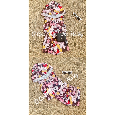 Set chuột mickey phối nón cá tính cho bé 🐹