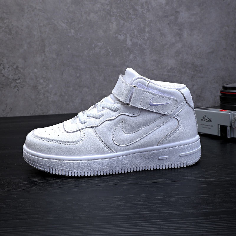 Giày Thể Thao NIKE Đế Bằng Phối Da Chống Trượt Chống Thấm Nước Màu Trơn Thời Trang Xuân Hè Cho Trẻ Em