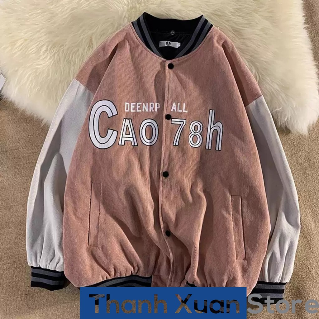 (Ảnh thật)Áo Khoác Bomber Bóng Chày Nỉ Dày Dặn