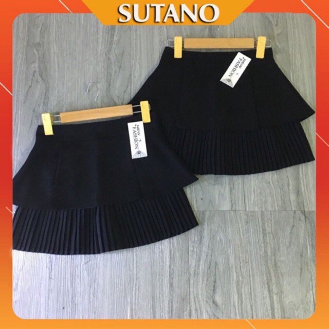 Chân váy 2 tầng xếp li