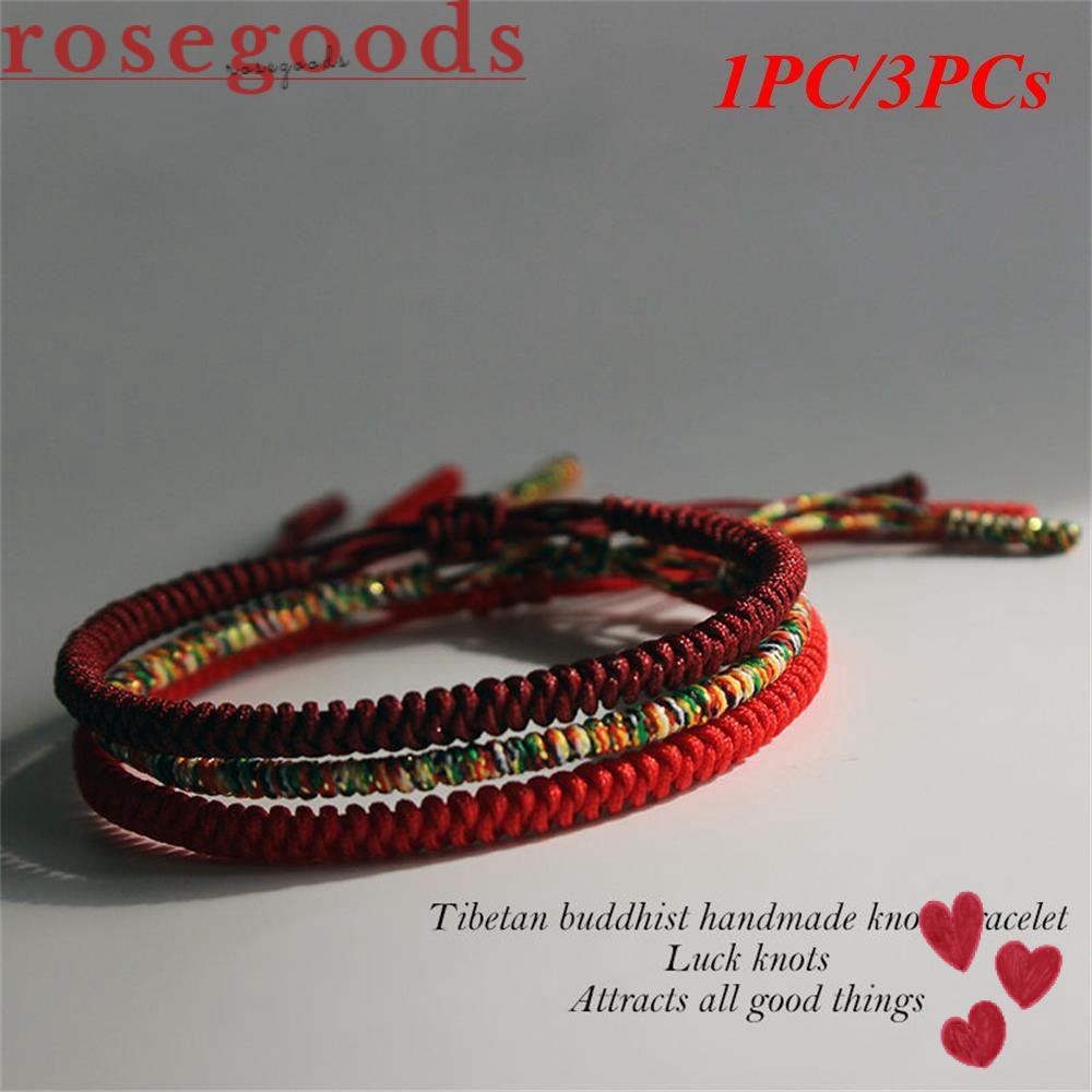 Set 1/3 Vòng Tay Bện Dây May Mắn Thời Trang Phật Giáo