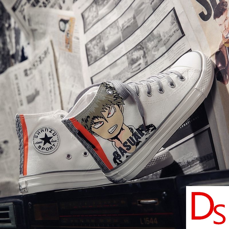 Giày Thể Thao Canvas Cổ Cao In Họa Tiết Hoạt Hình My Hero Academia Thời Trang Cho Nam Và Nữ