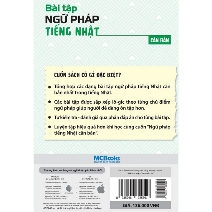 Sách - Bài Tập Ngữ Pháp Tiếng Nhật Căn Bản