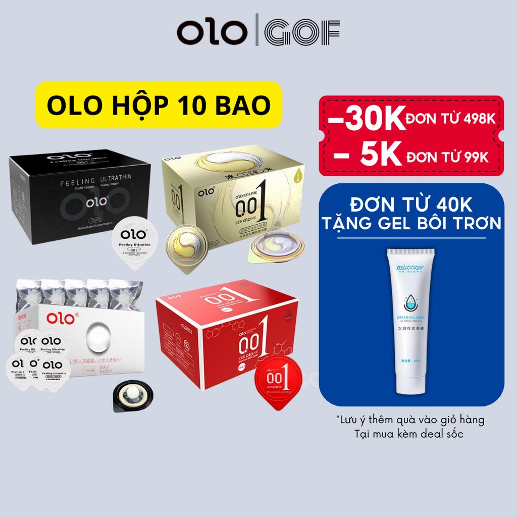 Bao cao su trơn mỏng Olo 0.01 mỏng nhất thế giới kéo dài thời gian Hộp 10 bcs siêu mỏng – GoF Store9