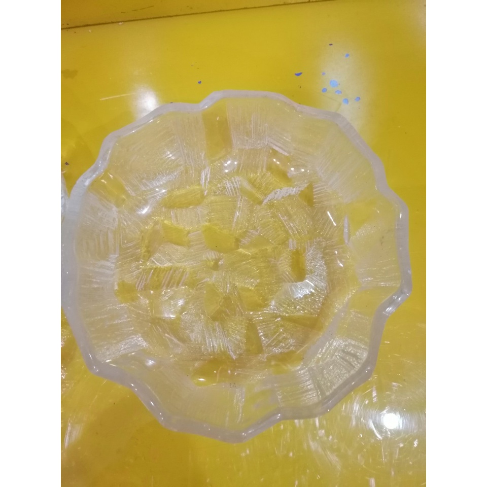 Bộ đĩa và tô pha lê nội địa Nhật dày đẹp, đĩa size 27cm, cao 5cm, tô size 18cm, cao 5cm (mã 921)