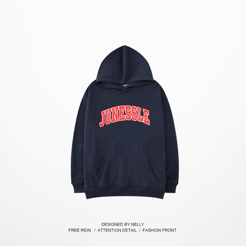 Áo hoodie Nelly lót lông in hình "JUNESSLE" áo nỉ