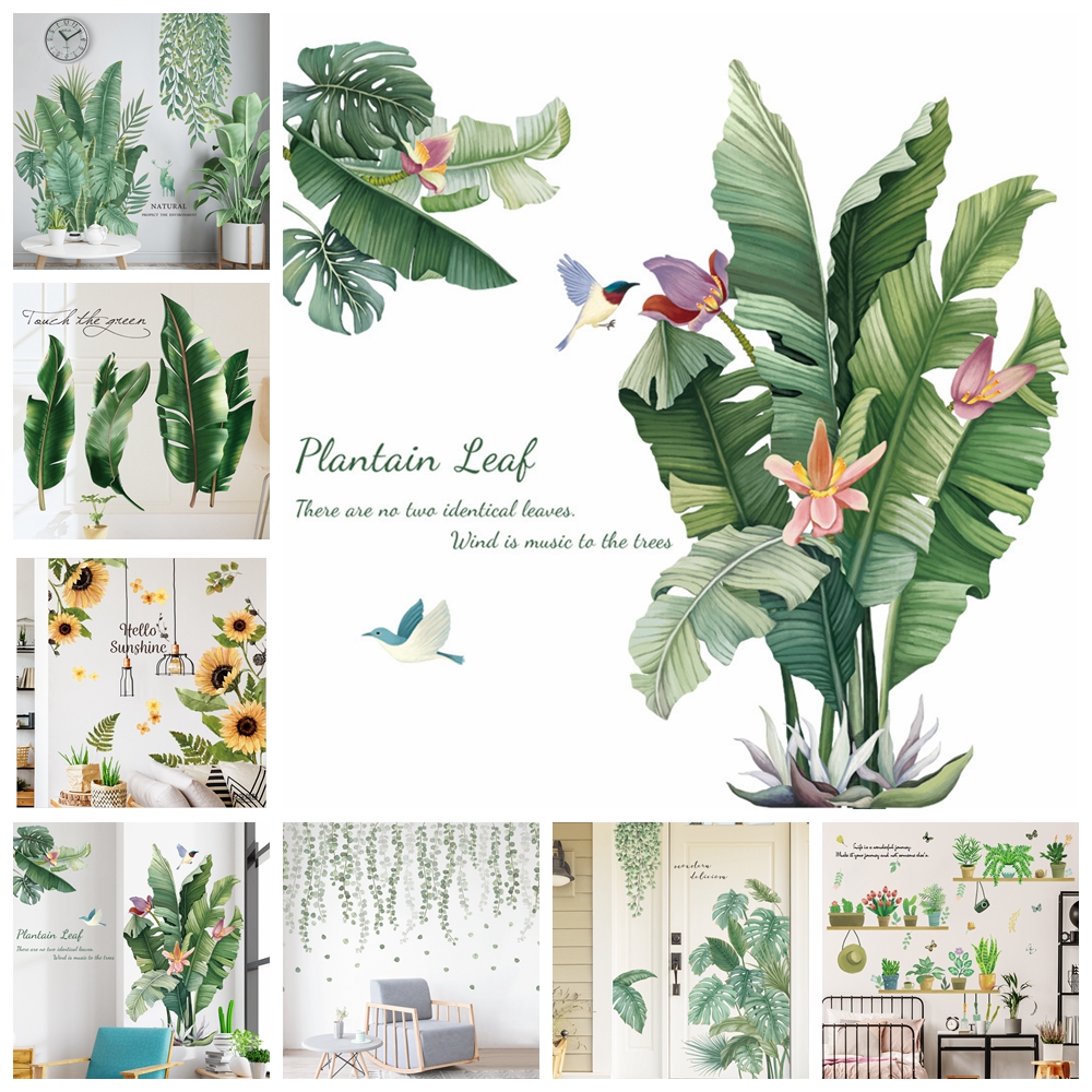 Miếng Dán Tường Trang Trí Nội Thất Hình Lá Cây Xinh Xắn
