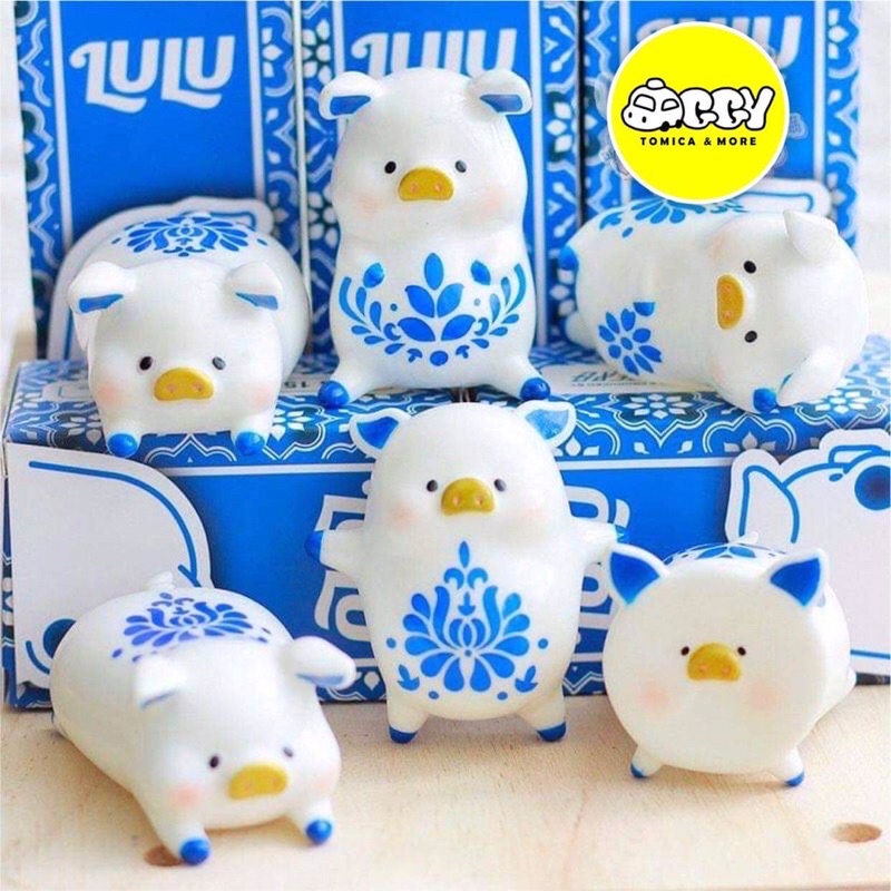Bộ mô hình 6  chú heo Lu Lu Hoa văn