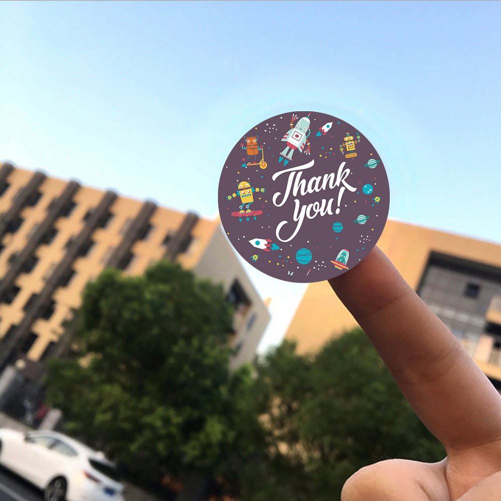 [HÀ NỘI] Cuộn 500 tem decal Cám ơn khách hàng chữ &quot;Thank you for your order&quot; tự dính dán đơn hàng TK-W72