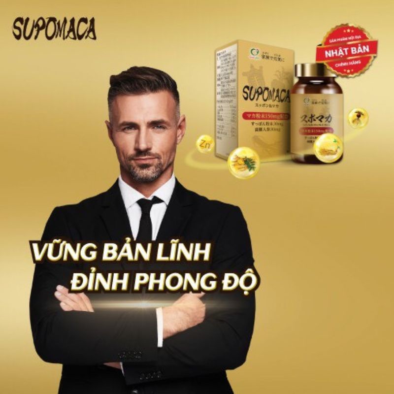 Supomaca tăng cường sinh lý sức khỏe Nam giới Genki Fami Nhật Bản hộp 90 viên