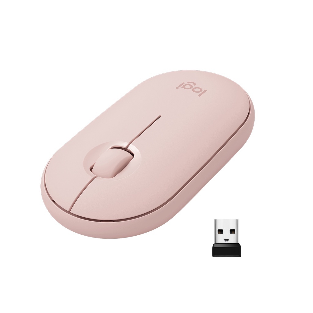 Chuột không dây Logitech Pebble M350 (Bluetooth/ USB, nhỏ gọn, giảm ồn, MacOS / PC)