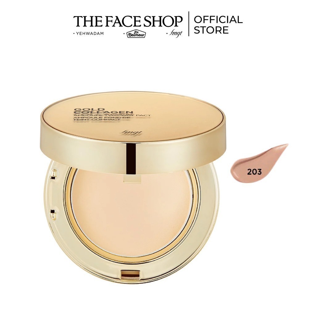 [Mã COSTFST3 -8% đơn 250K] Phấn Trang Điểm THEFACESHOP FMGT.B.Gold Collagen Ampoule Two Way Pact 9.5G