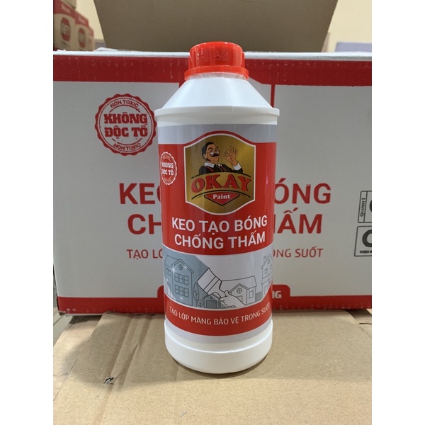 Keo Bóng Nước Chống Thấm OKaypaint 1 Lít