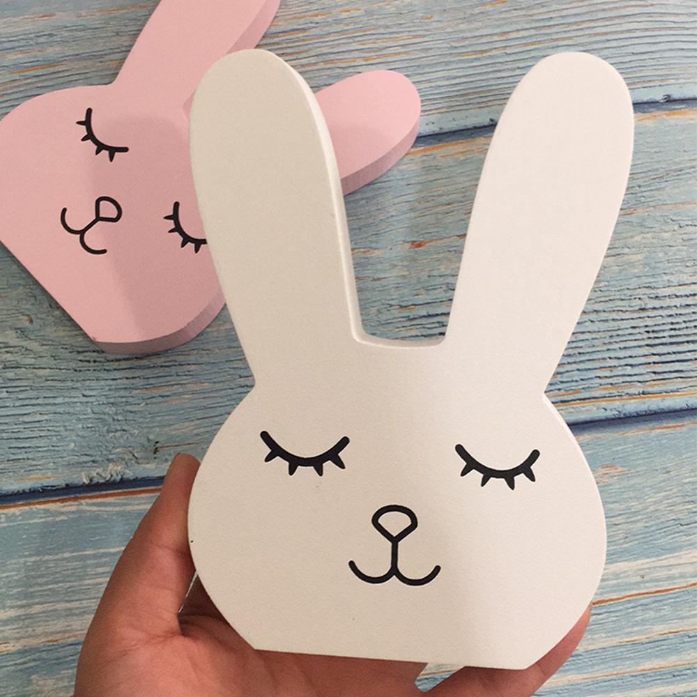 Thỏ Gỗ Handmade Dễ Thương Dùng Để Trang Trí Phòng Bé Gái