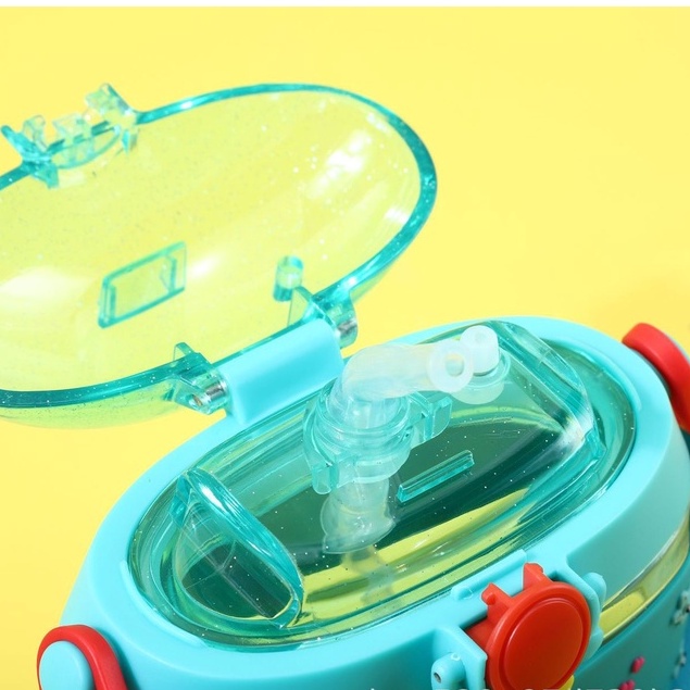 Bình Nước Bánh Donut Mickey Dễ Thương Cho Bé Có Quai Đeo