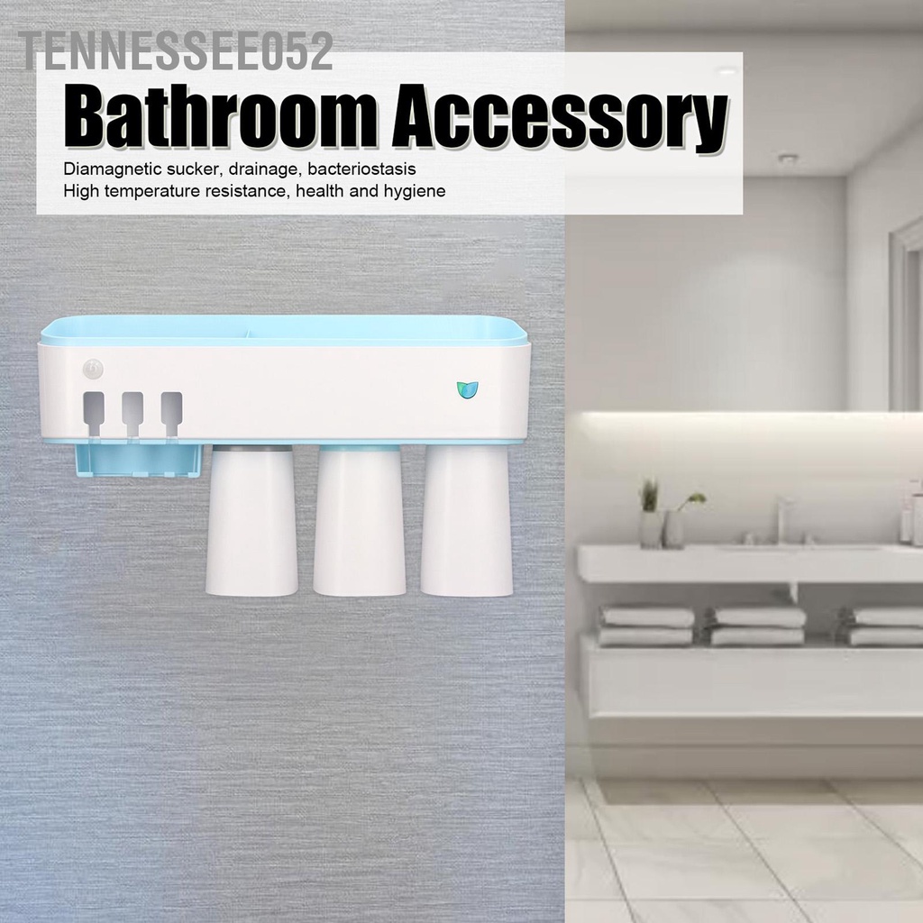 Tennessee052 Giá đỡ bàn chải đánh răng Khử trùng thông minh Miễn phí Đấm tia cực tím bằng USB Sạc phòng tắm Phụ kiện