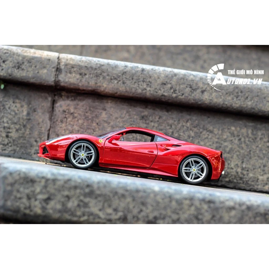 MÔ HÌNH FERRARI 488 GTB RED 1:18 BBURAGO 1798