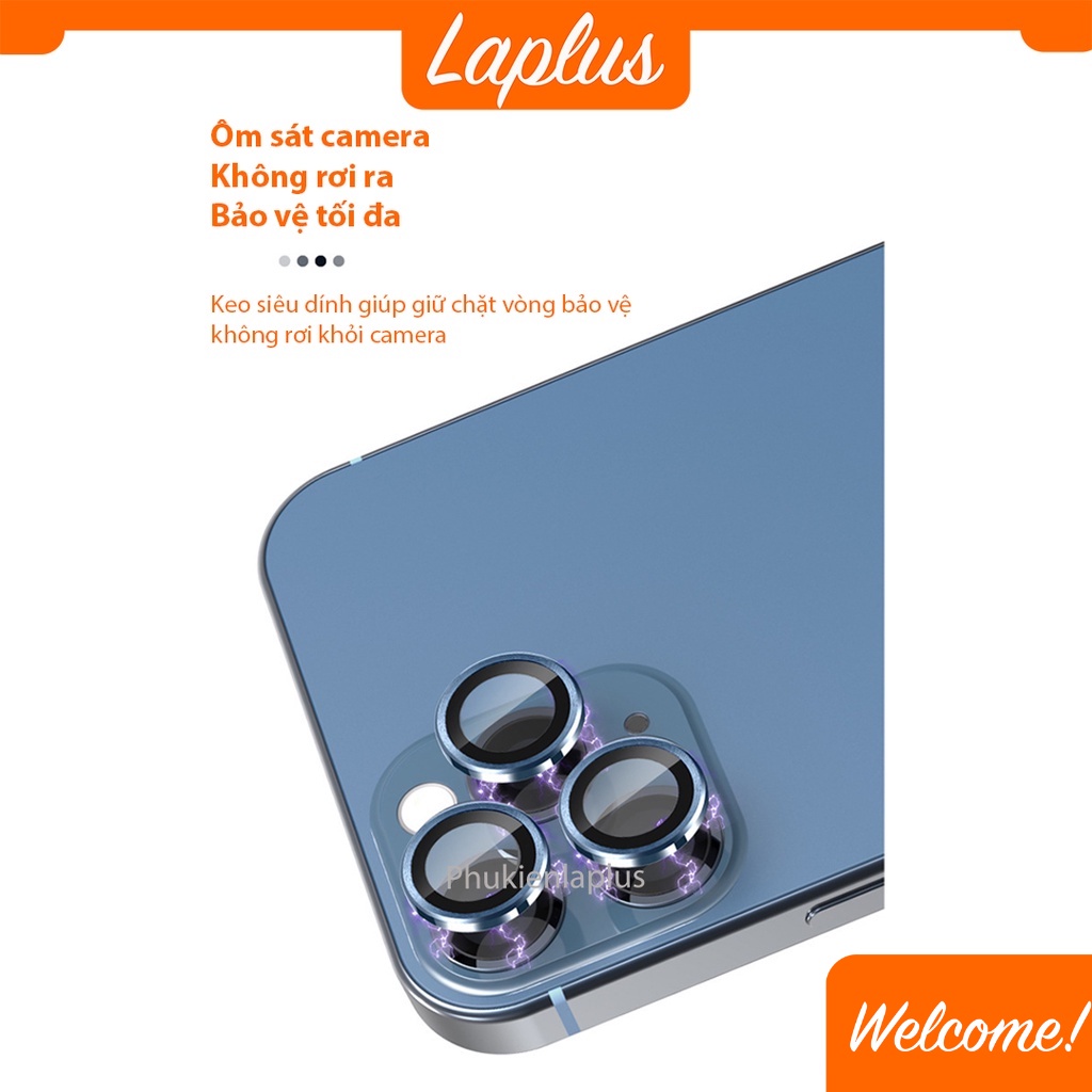 Vòng Camera/Vòng bảo vệ Camera iPhone 13/13 Mini Công Nghệ Nano bảo vệ 5 lớp, Chống Bụi, Hạn chế vân tay &amp; Mờ Camera