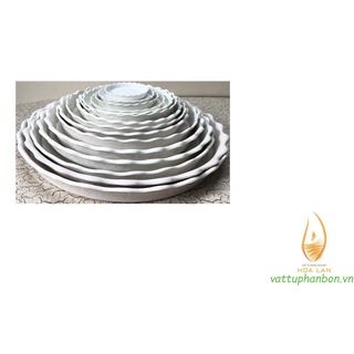 Đĩa lót chậu tròn khía Phi 22cm - #052D#