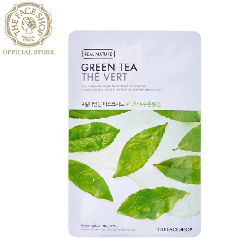 Mặt Nạ Giấy Thanh Lọc Da TheFaceShop Real Nature Green Tea Face Mask 20g