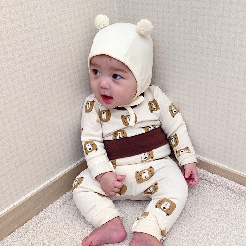 Mũ cục bông cho bé 0-12m Min Bé Bé