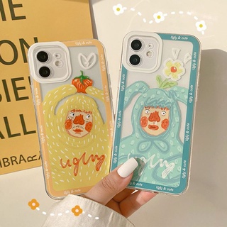 Ốp điện thoại silicon trong suốt in hình cặp đôi hài hước cho Iphone 12pro max Apple iphone12 Xs 11 7/8