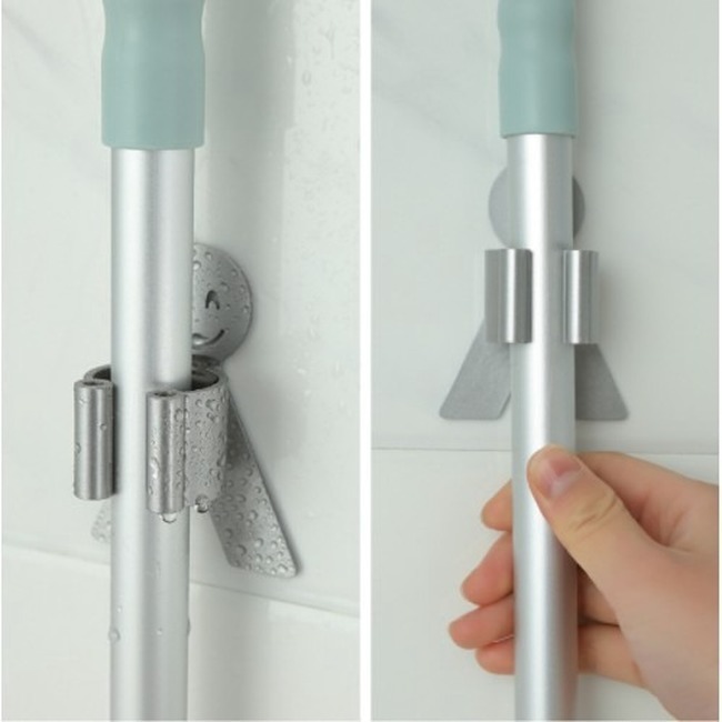Móc treo chổi lau nhà không để lại dấu vết tiện dụng cho gia đình