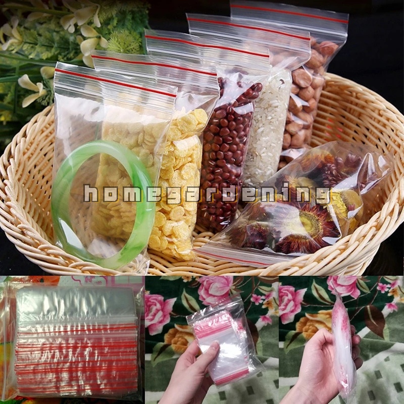 Bộ 100 Túi Zip Nhựa Trong Suốt 9 Size