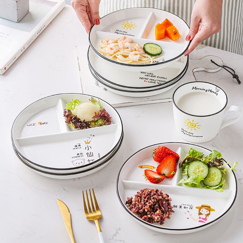 Đĩa Ăn Liền Chia Ngăn Giảm Béo Một Người Cho Gia Đình