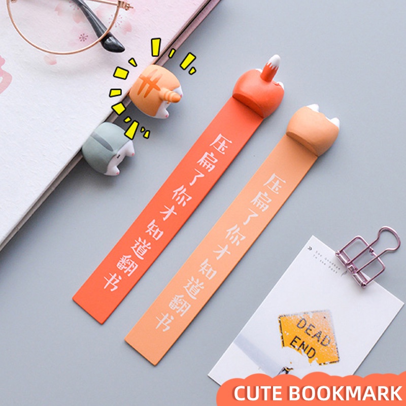 Dụng cụ đánh dấu trang sách hình mông động vật hoạt hình đáng yêu bằng PVC mềm