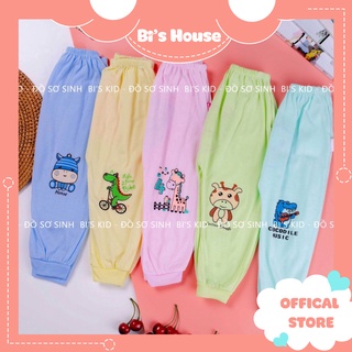 Quần chục dài sơ sinh in mông cotton mềm thấm hút mồ hôi cho bé(1 quần)